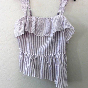 Victoria's Secret Dream Angels Stripe Ruffle Asymmetrical Cami Sleep